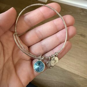 Alex and Ani March birthstone charm bracelet